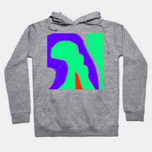 green blue red watercolor abstract texture Hoodie